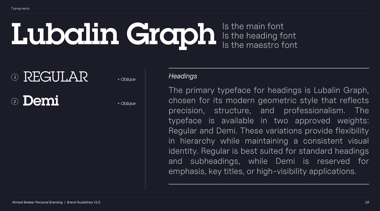 TYPEFACE · LUBALIN GRAPH + UNCUT SANS