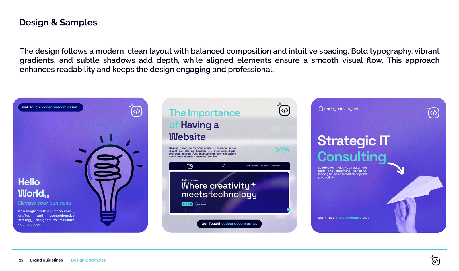 DESIGN SAMPLES · SOCIAL + WEB